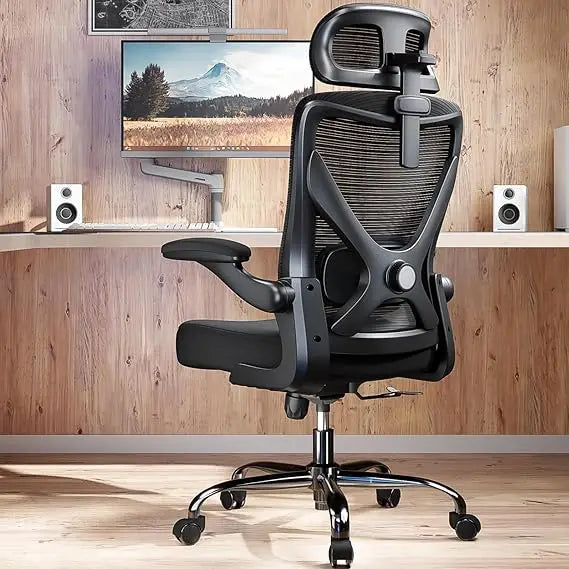 Ergonomischer Bürostuhl – X-förmiger Computer-Schreibtischstuhl, bequem, Gaming-Stuhl, Bürostuhl mit Lendenwirbelstütze, Netz-Bürostühle