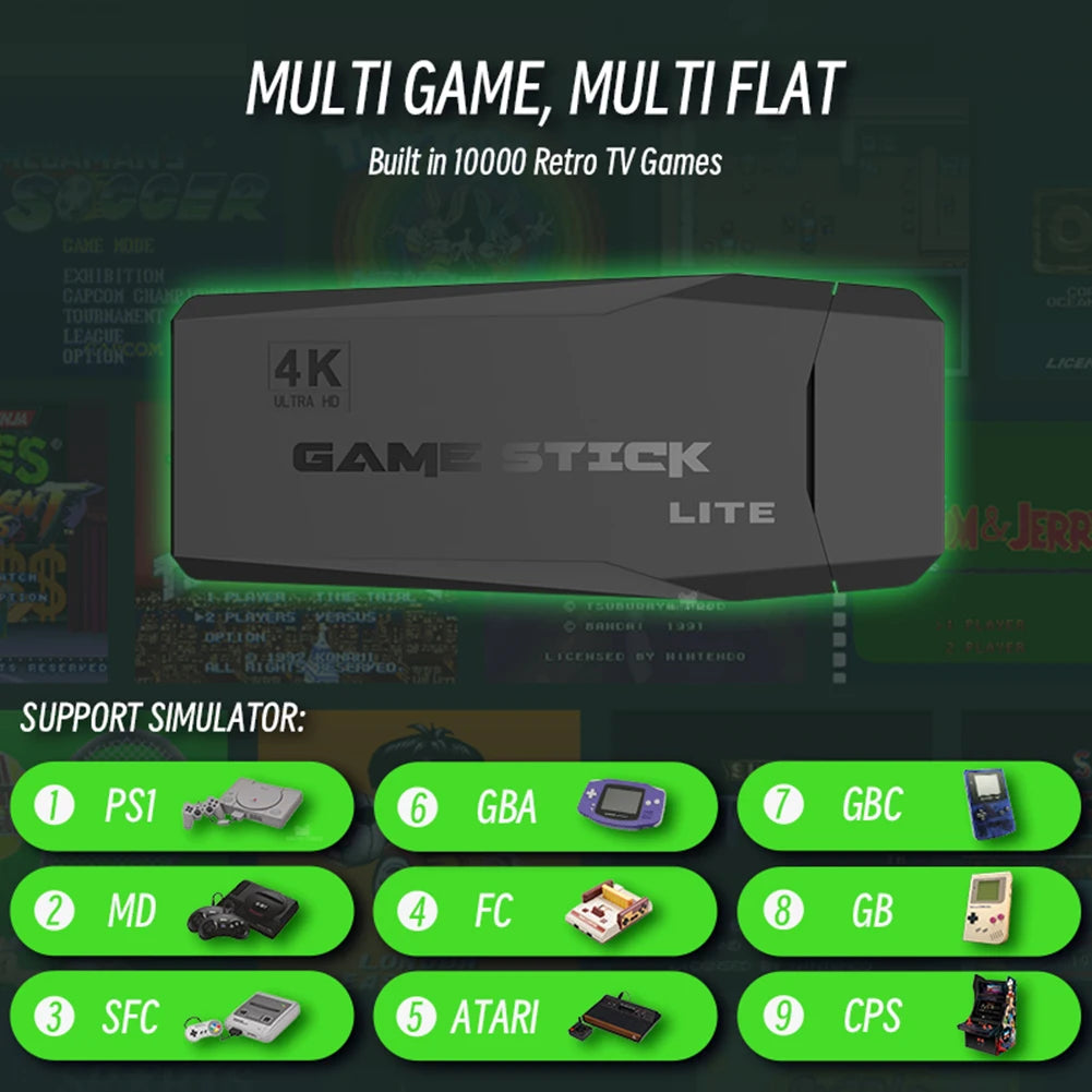 32G Super Console HDMI-Compatible Portable Video Game Stick Plug and Play Equipped with S1/atari/name/sfc/fc/gba/gb/gbc Game