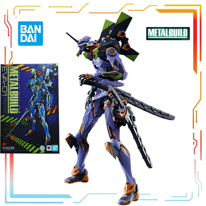 Bandai Original METAL BUILD Mech Finished Products Series EVA Initial Machine Anime Action Figure Model Toy Model Gifts for Boys
