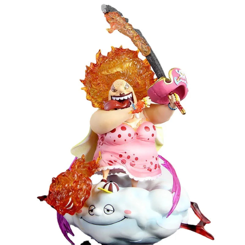 One Piece Figure 28CM GK Big Mom Charlotte Linlin Anime Figure Four Emperors Action Figure Collection Model Toys Birthday Gifts