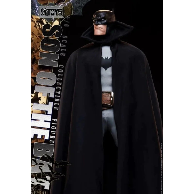 LYTOYS Batman Bat Son Action Figure LY001 Original Cloth Gown Collectible Superhero High Detail Sculpt Movable Joints Toy Gift