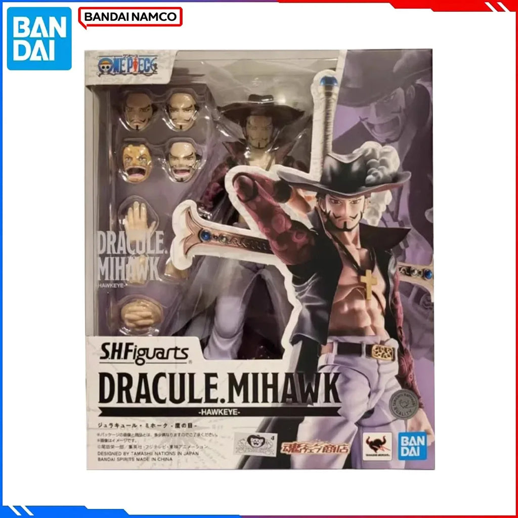Bandai S.H.Figuarts (SHF) One Piece Model: Dracule Mihawk "Hawkeye" - Anime Action Figure Collectible Model for Toys & Gifts