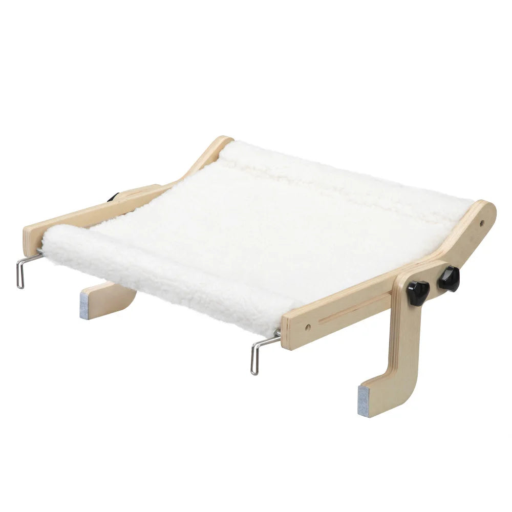 Cat Window Perch For Indoor Cats, Plush Cat Hammock, Window Seat Bed Shelf No Drilling No Suction Cup, Wood