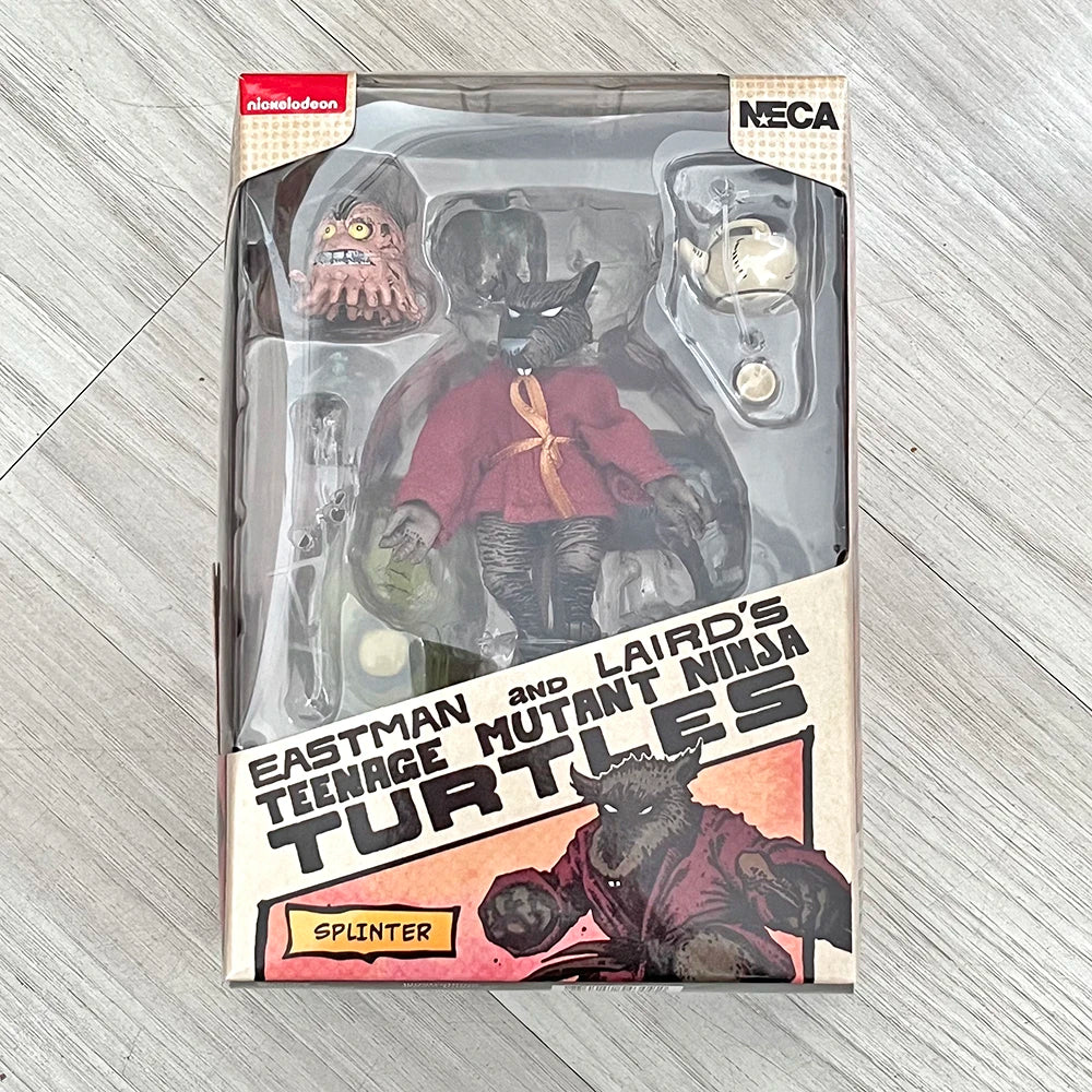 NECA Turtles Rabbit Splinter Master'S Portable Mouse Figure Black and White Usagi Yojimbo Version TMNT Toys Birthday Gifts