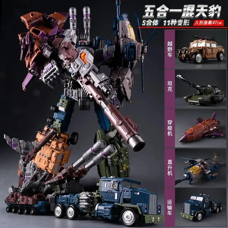 JINBAO Predaking 5IN1 Combine Robot  Bruticus Transformation Combiner Toys PredaconsDivebomb Tantrum Rampage Action Figure Model