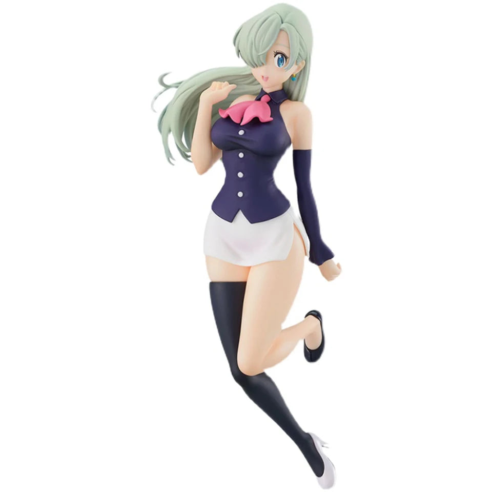 Qwiooe Original Genuine Japan Anime Figure The Seven Deadly Sins 16cm Elizabeth Liones Model Toys Desktop Decoration Collectible