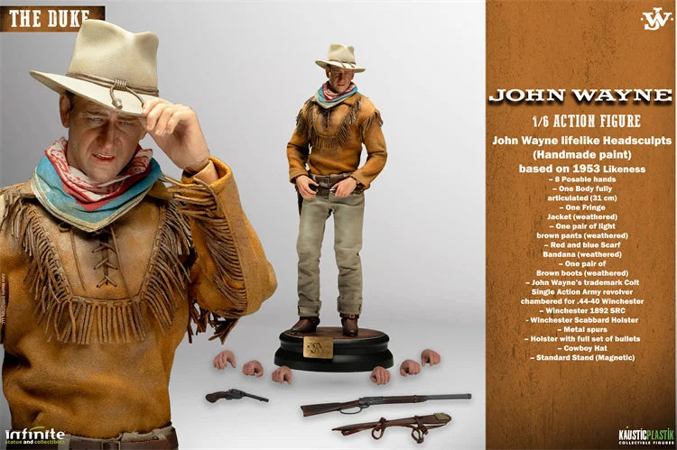 2025 Q2 Infinite Statue X Kaustic Plastik 1/6 1953 Wilderness Ranger Duke John Wayne With Dog Full Set 12in Action Figure Model
