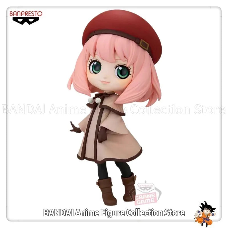 Original BANPRESTO Q Posket SPY×FAMILY CODE: White ANYA FORGER Anime Humanoid Toy Gift Model