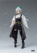 HASUKI - God Cat Jumping Original Pocket Art Series Demonic Witch Chun Handheld and Movable Humanoid Figures Collectible Model