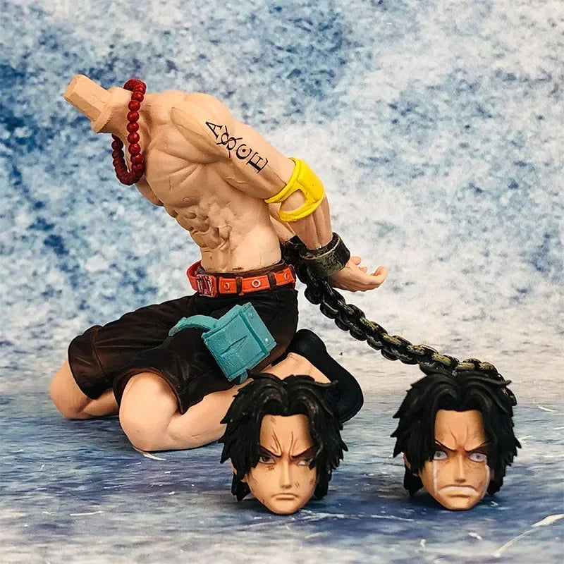 One Piece Anime Figure Execution  Portgas D Ace Gol D Roger Figure Pvc Gk Statue Figurine Model Doll Collection Room Decora Gift