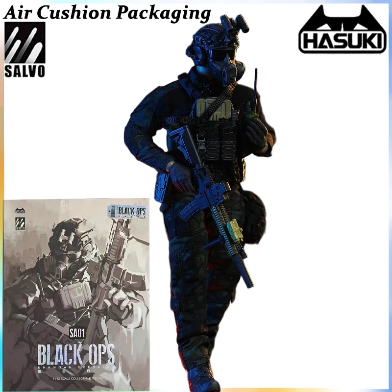 HASUKI Genuine SALVO Special Forces Black Ops Age of Divine Descent Kraken Cerberus 1/12 Scale Action Figures Model Toys Gifts