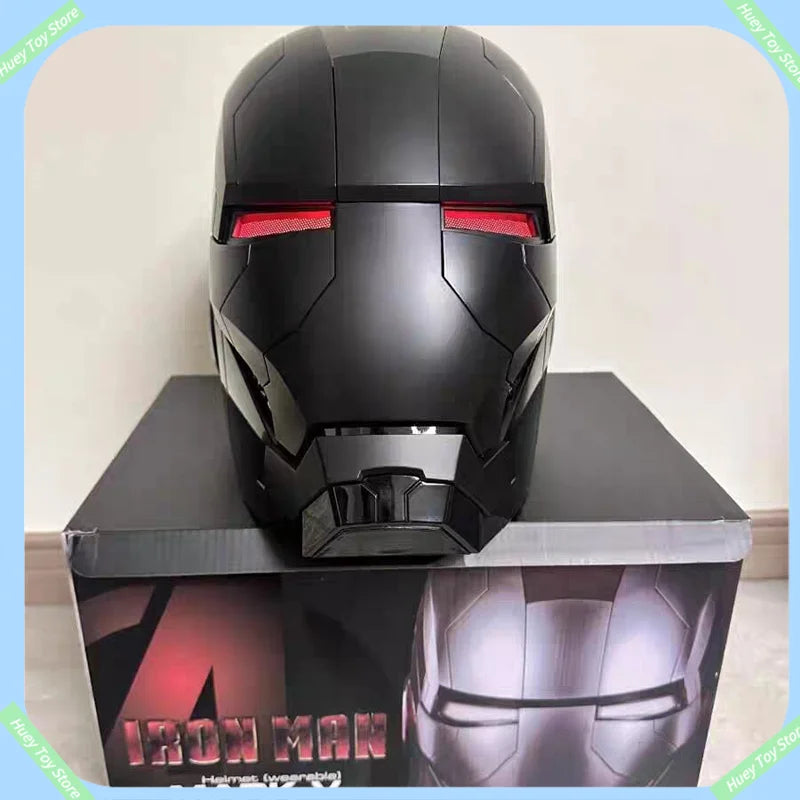 2025 New Marvel Iron Man Helmet Black Gold Black Silver Electric Helmet Voice Controlled Voice Machine Face Mask Toy Birthday Gi