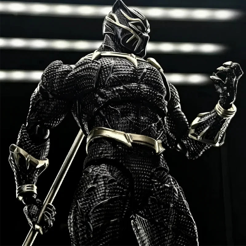 【New Version】3.0 Black Panther Anime Articulated Action Figure - Desktop Decoration Ornament Birthday Gift For Boys Scene Prop