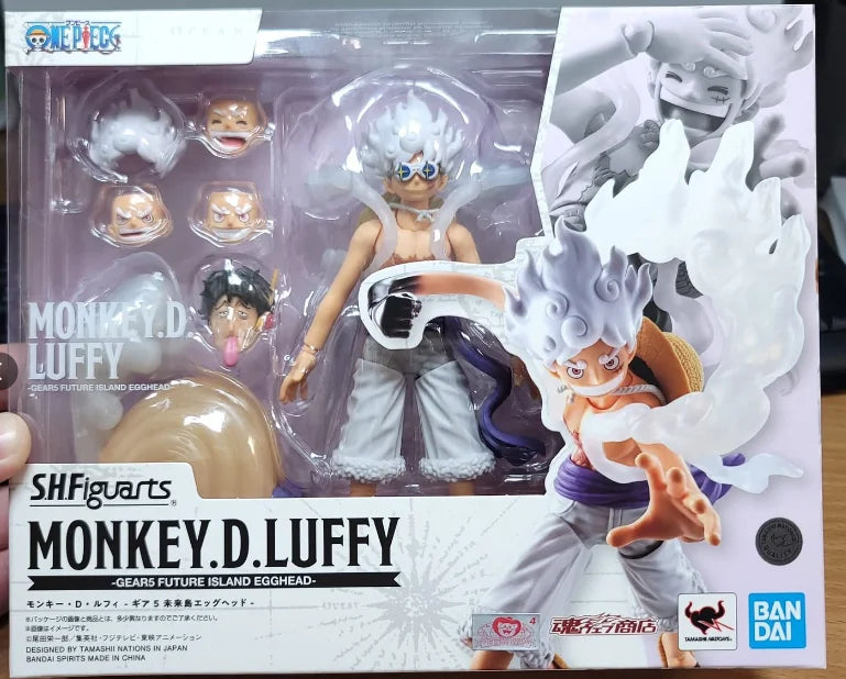 100% Original Bandai S.H.Figuarts Shf Monkey D Luffy Gear 5 One Piece Future Island Egghead Anime Action Collection Figures Toys