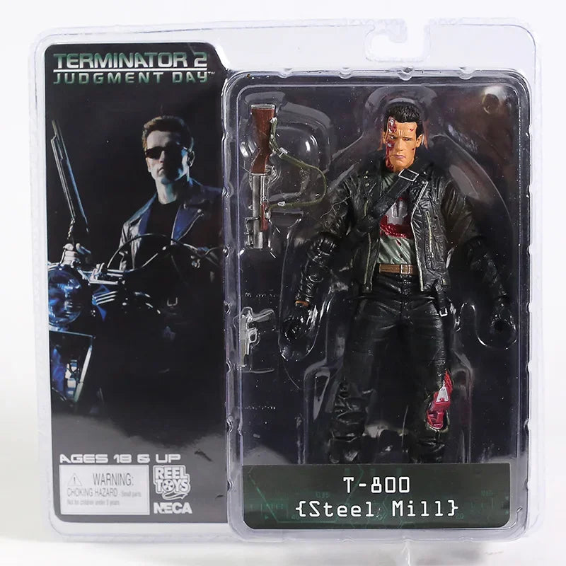 NECA Terminator 2: Judgment Day T-800 Arnold Schwarzenegger PVC-Actionfigur, Sammlermodell, Spielzeug, 18 cm