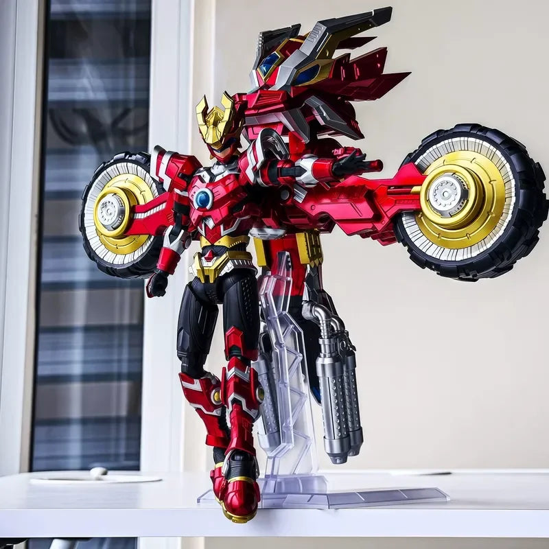 Super Beast Armor Huo Linfei Long Jian 1/12 Transformable Mecha Motorcycle Assembly Model Kit LED Action Figures Boys Toy Gifts