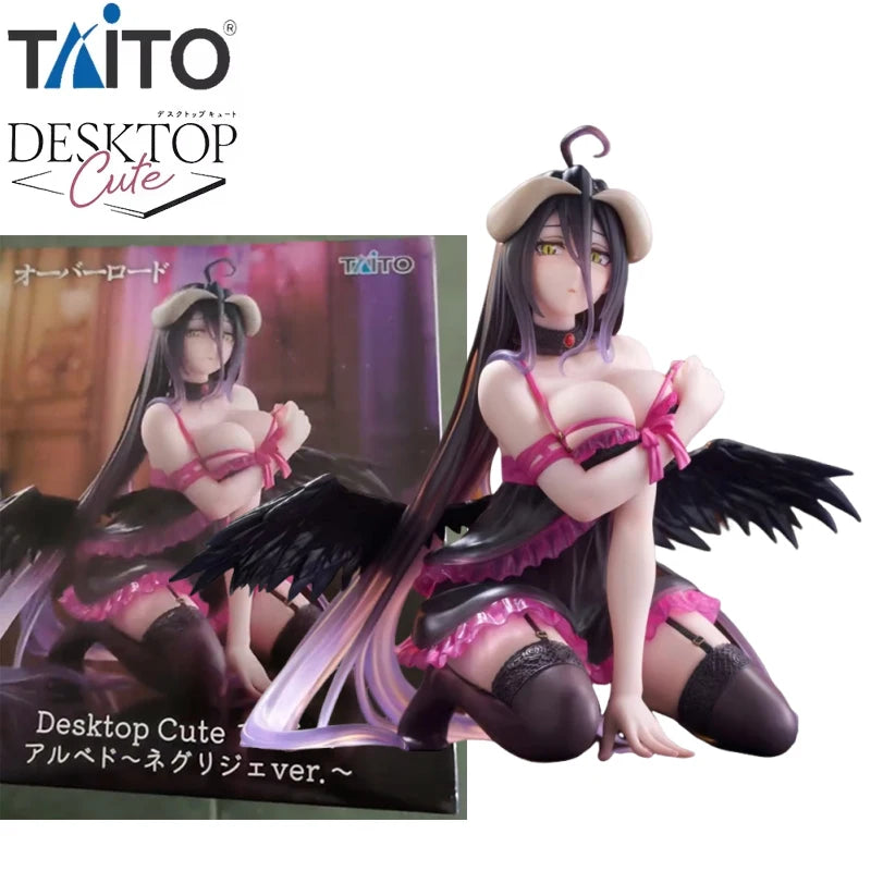 In Stock TAiTO Desktop Cute OVERLORD ALBEDO Pajamas Ver. 13CM PVC Anime Action Figures Model Collection Toy