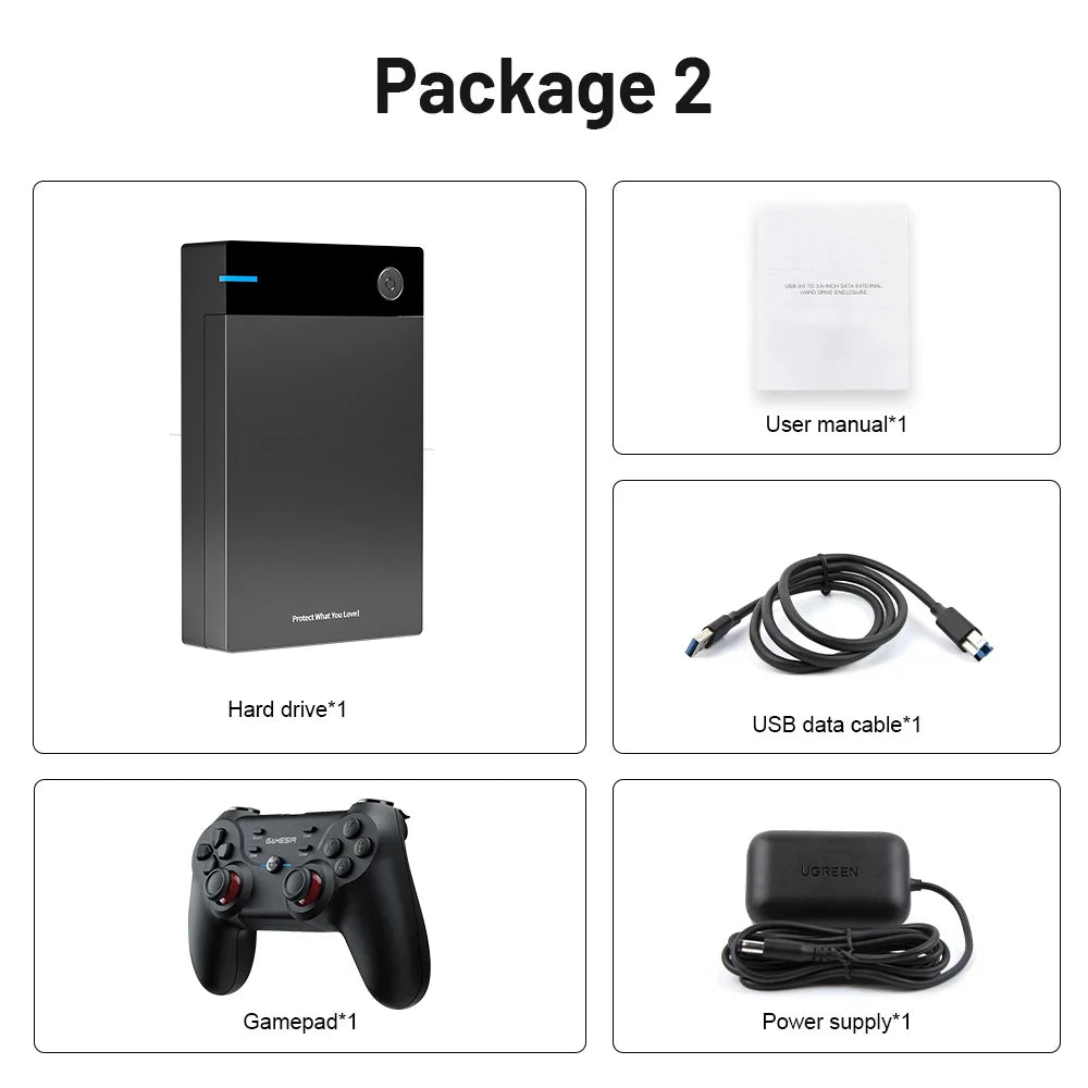 Neue Videospielkonsole Hyperspin Gaming HDD mit über 40.000 Retro-Spielen für PS4/PS3/PS2/DC/SS/MAME/WII/WIIU, tragbare HDD, PC/Laptop