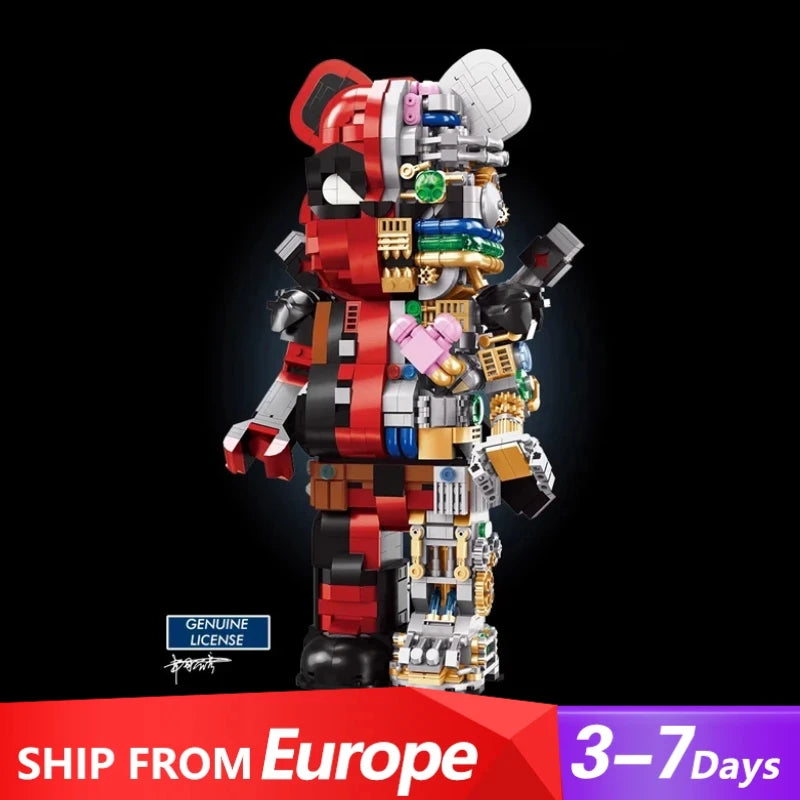 Creative Expert MOC Red Mechanical Bear Building Blocks Movie Action Figures Model Bricks Desktop Decoration room decor