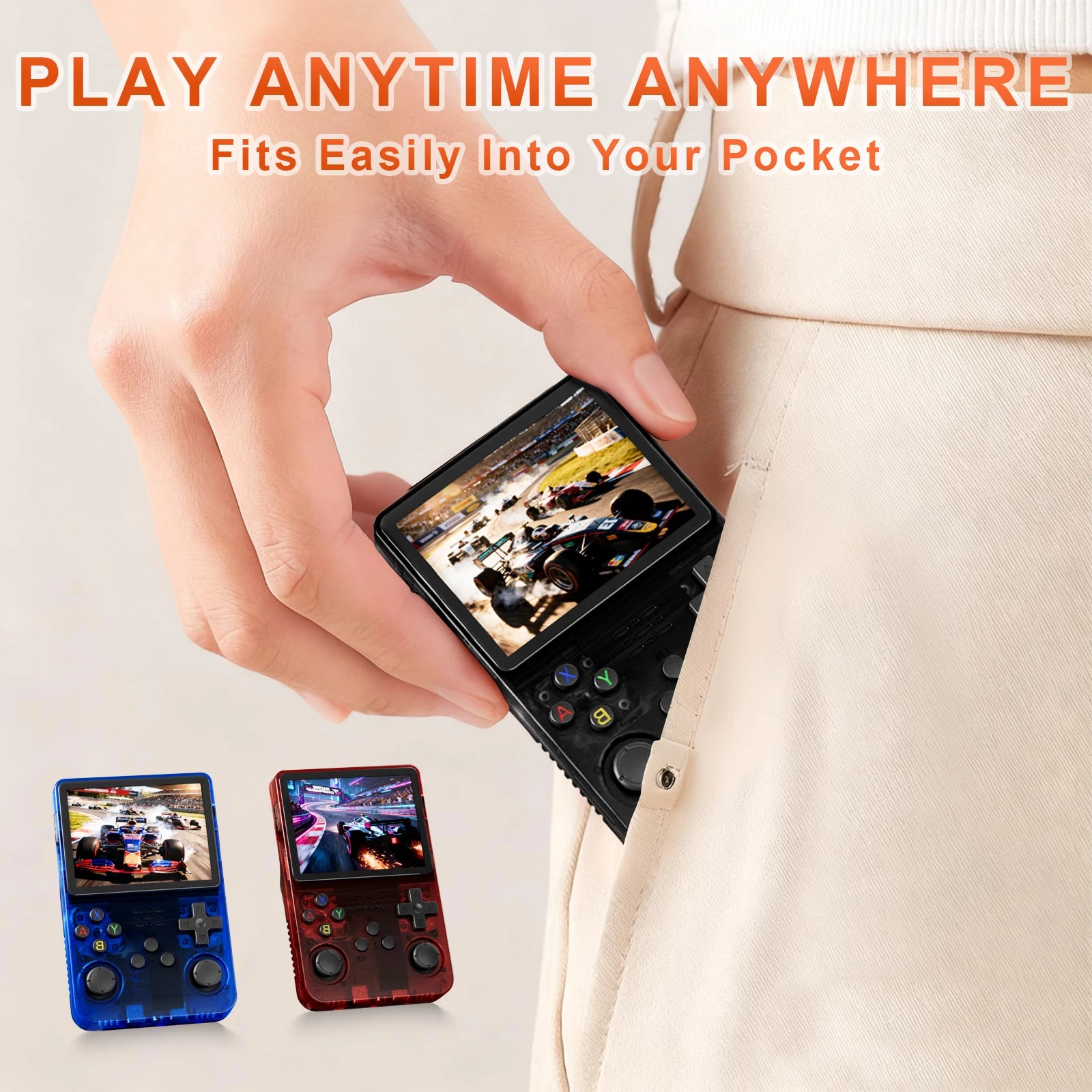 R36S Retro Handheld Gaming Console 3.5Inch IPS 640x480 Screen Built in 64GB Memory Classic Games Portable Handheld Game Console
