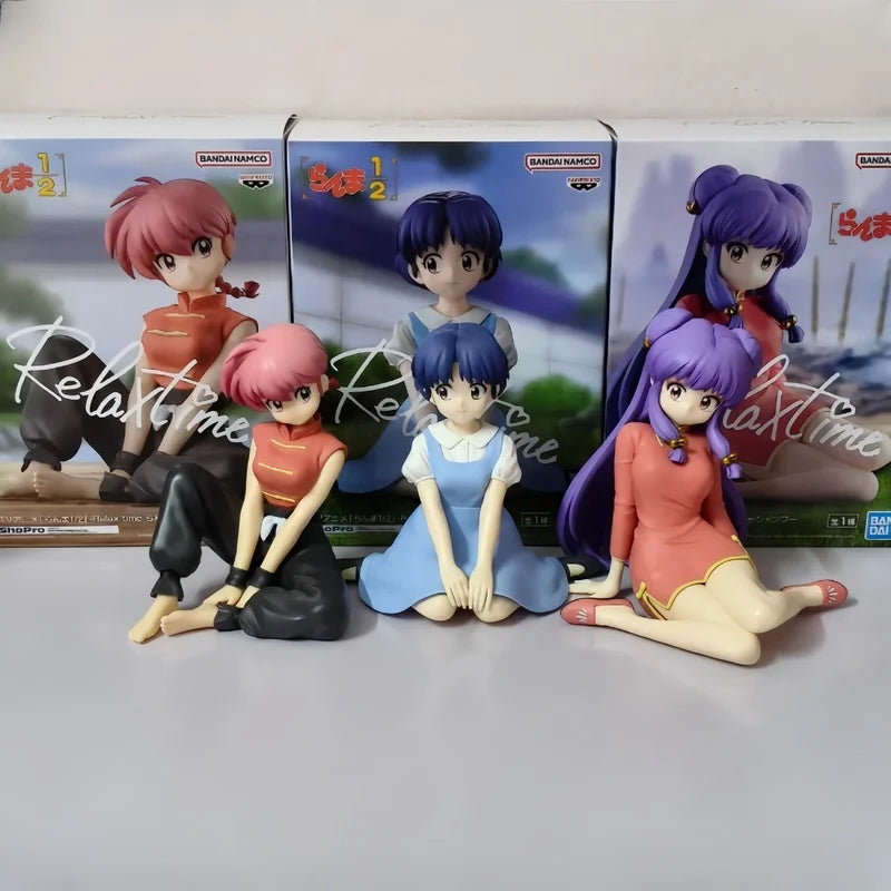 Original Sega In Stock Ranma 1/2 Series Ranma Saotome Akane Tendo Shampoo Anime Figure Pvc Desktop Decor Model Collect Toys Gift