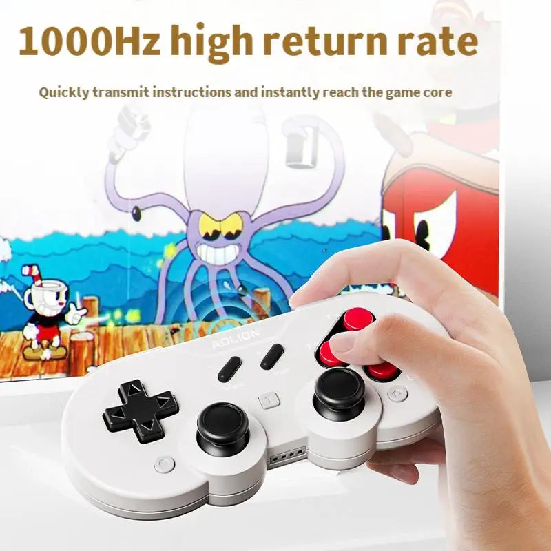 AOLION Wireless Bluetooth Gamepad Controller Hall Joystick for Windows Android mac iOS Nintendo Switch 2/1 Steam Somatosensory