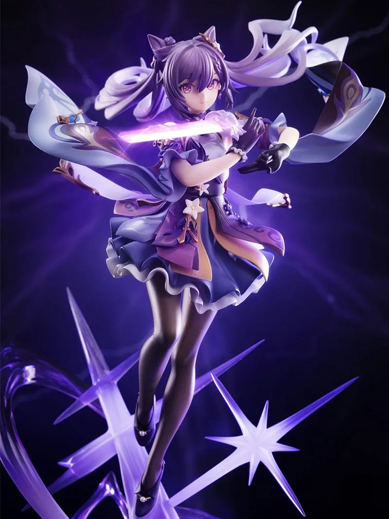25 cm Anime-Figur Genshin Impact Keqing Shenhe Hu Tao Xiao Stehendes Schwert Modell Dekoration Sammlung Spielzeug Sexy japanische Puppen