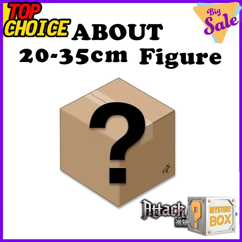 Attack on Titan Mystery Box Anime Figure Collection Eren Mikasa Levi Figurines Shingeki no Kyojin Desktop Decor Surprise Gift
