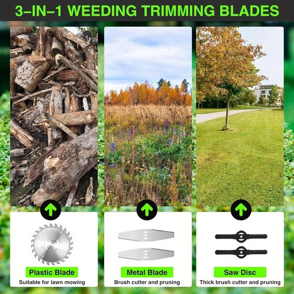 Wheels - equipped Rechargeable Cordless Lawn Mower for Yard Work