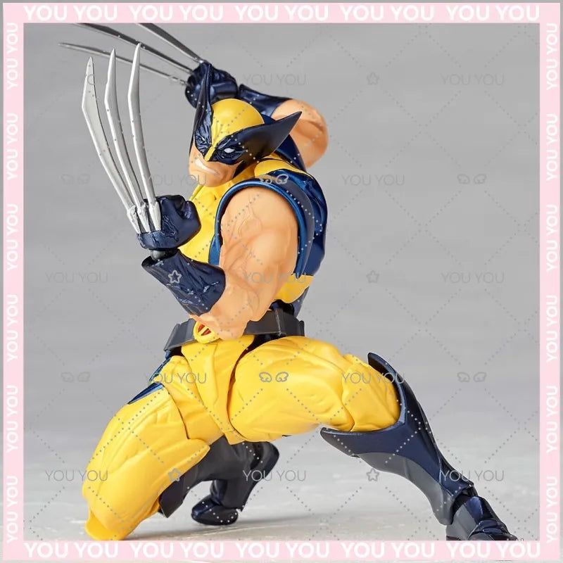 KAIYODO Original Amazing Yamaguchi Style Series Number 027 DC Superman/Black Panther/Wolverine/Supergirl Toy Movable Collection