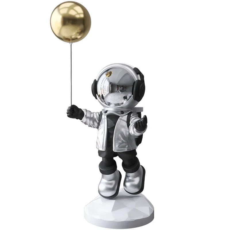 Balloon Astronaut Resin Ornaments, Home Decor Crafts, Statue, Office Desk Figurines, Decoration, Bookcase Sculpture, Crafts