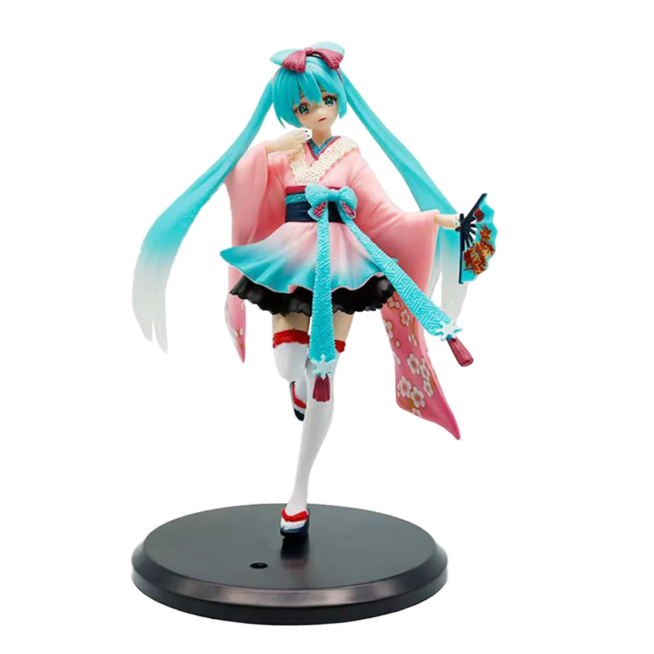 FuRyu TENITOL Tokyo Series Hatsune Miku Kimono Action Figure - Cute Anime Desktop Model Collection Toy Gift