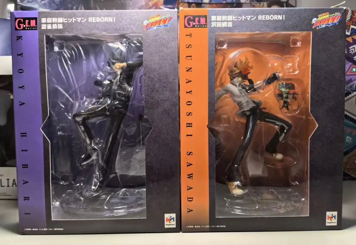Megahouse Original GEM Home Tutor HITMAN REBORN! Series Yunque Gongmi\Sawada Tsunayoshi Not Movable Figure Statue Model Toys