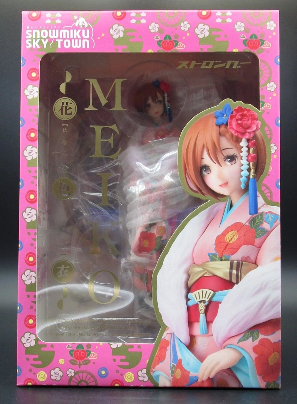 19CM Anime Figure Vocaloid Meiko Miku Figure 1/8 Hanairogoromo Kimono Dress Up Model Toy Gift Collection Doll Action Figure