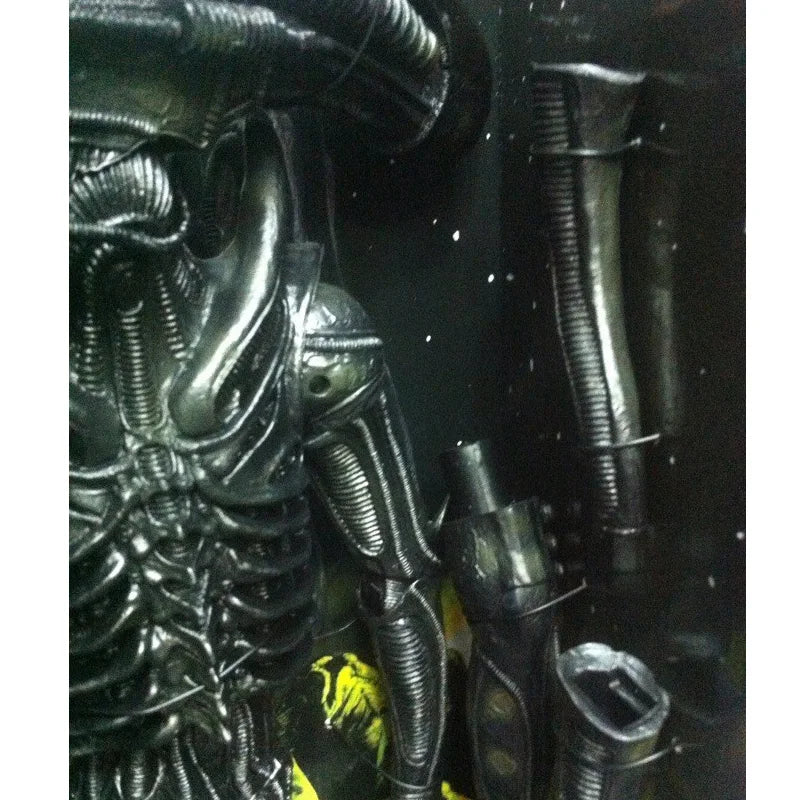 18inch Alien Horror Halloween 1979  transparent skull Warrior alien battle reverse alien movable doll model figurine desktop