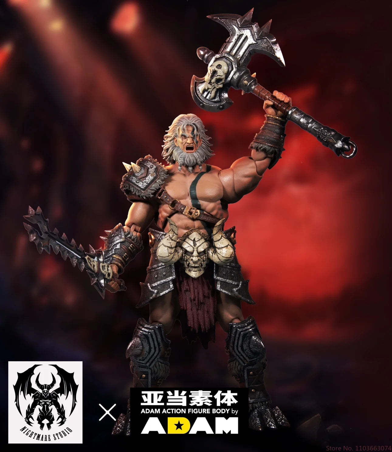 Hot Sale Nightmare Studio D20 1/12 Scale Classic Game Characters Barbarian Male Warrior Full Set 6inch Action Figures Toy Gifts