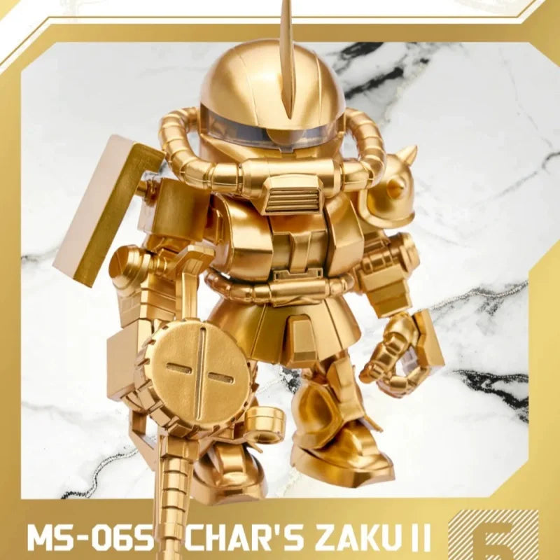 In Stock Bandai QMSV Mini Gold Team Blind Box Trendy Decoration GUN DA Model Toy Collectible Blind Box Trendy Gifts