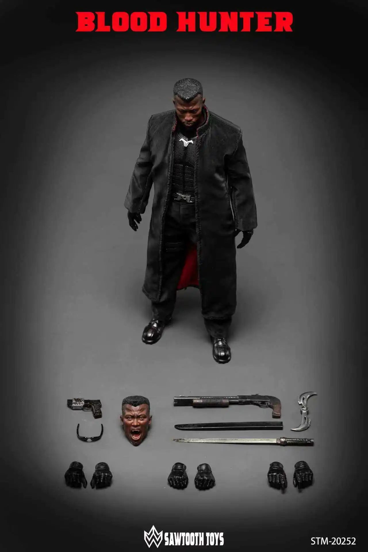 In Stock 1/12 Sawtooth Toys Action Figure Model Blood Hunter Soldier Double-Headed Carving Scale Collection New Collect Gift Toy