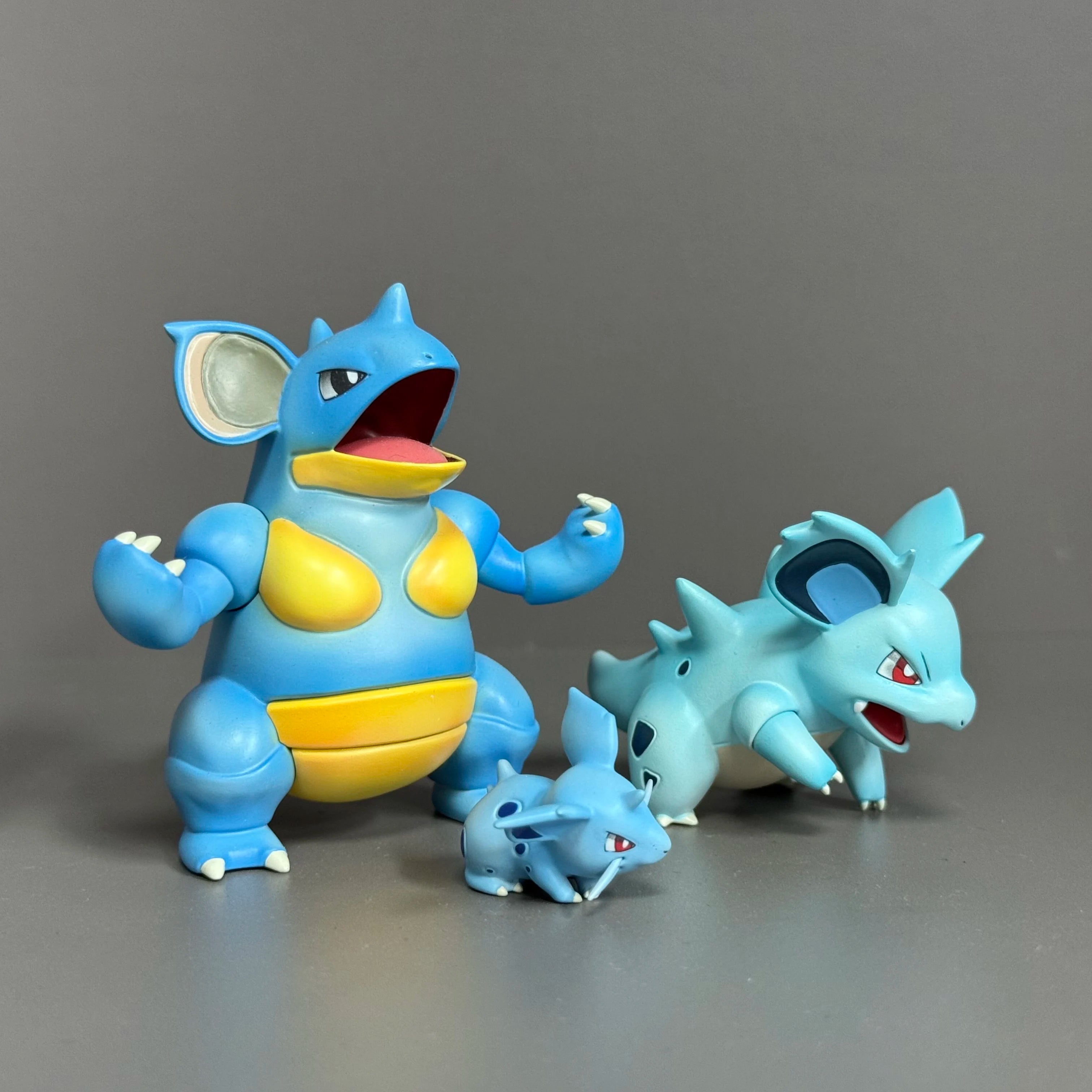 Bkm Pokemon Nidoking Nidorino Nidoran 1/20 Scale Anime Figure Pvc Statue Model Room Decoration Collection Toy Gift