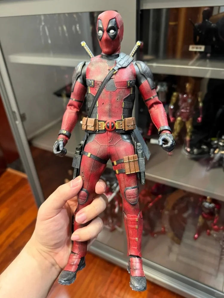 Original 1/6 Scale Hottoys Mms782 "Deadpool And Wolverine" Deadpool Battle Version Action Figure Set Collectible Toy Holiday Gif