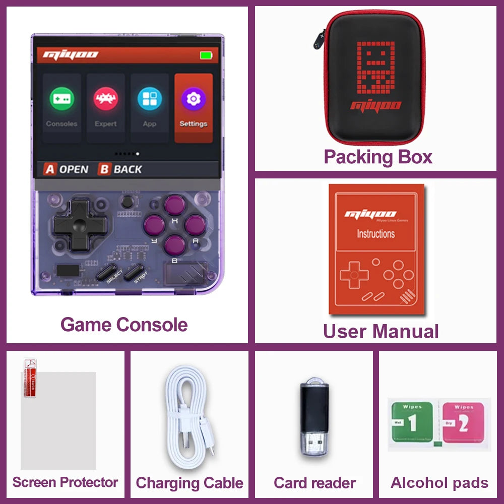 Miyoo Mini+ Classic Retro Handheld Game Console Players IPS Screen Portable Mini Plus Video Games Consoles Christmas Gift Pocket