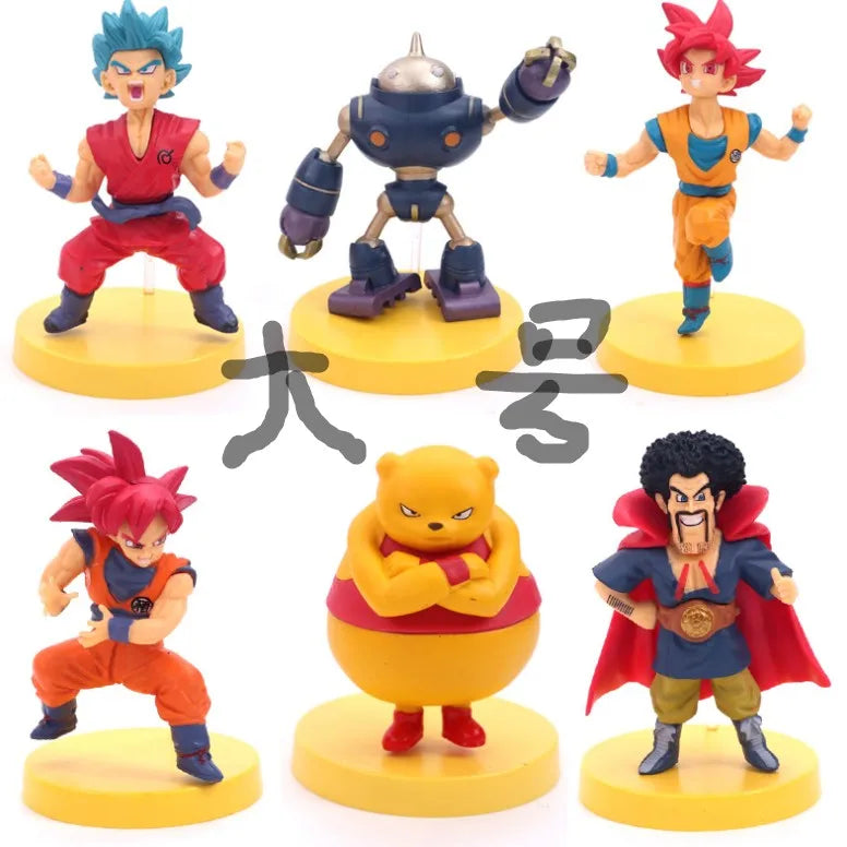 6Pcs/1Set WCF BANDAI Anime Dragon Ball Son Goku Burdock Series Figure Karifura Broli Set Model Toy Gift Collection Aciton Figure