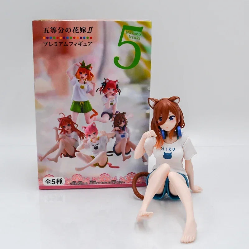 26cm The Quintessential Quintuplets Anime Girl Figure Miku Nakano Action Figure Ichika/Nino Nakano Figurine Model Doll Toys Gift