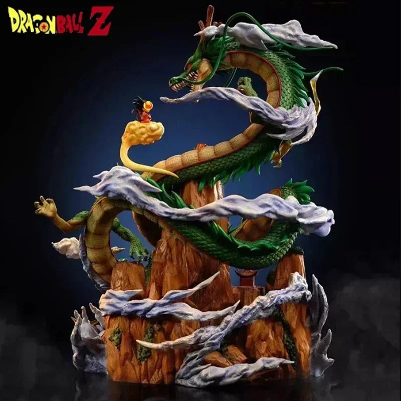 22 см Dragon Ball Z Shenron Фигурка Goku и Wish Shenron Аниме Фигурки PVC Екшън Статуя Колекция Модел Играчки Коледни Подаръци