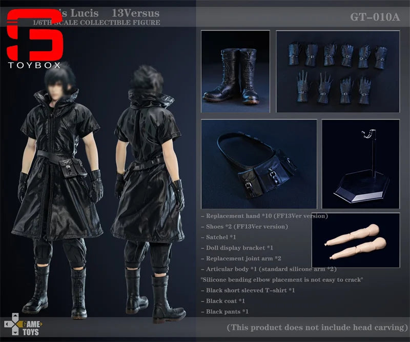 In Stock GAMETOYS GT-010 1/6 Noctis Lucis Action Figure 30cm Game Soldier Figurine Model Collectible Toy