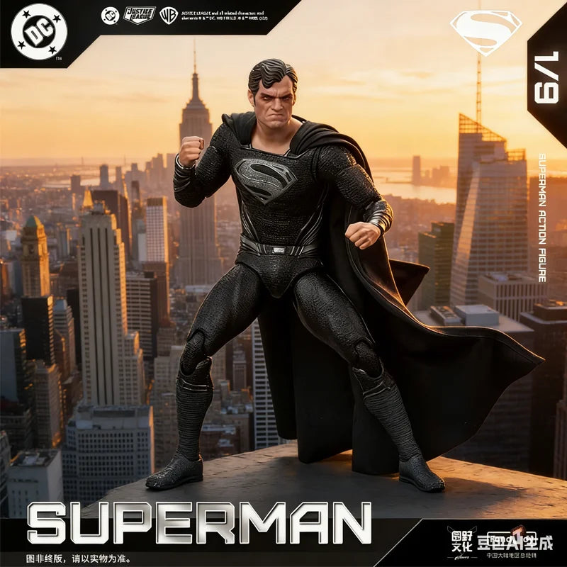New 1/9 Fondjoy Black Superman-Val-Zod 2.0 Series Dc Action Figures Assemble Model Desktop Decoration Ornaments Movie Fans Gifts
