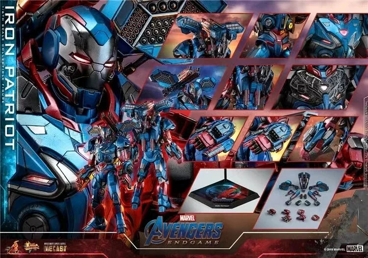 【MT】Hot Toys MMS547D34 Marvel "Avengers 4: Endgame" Iron Patriot 1:6 Scale Alloy Collectible Doll Movable Model Toy Gift