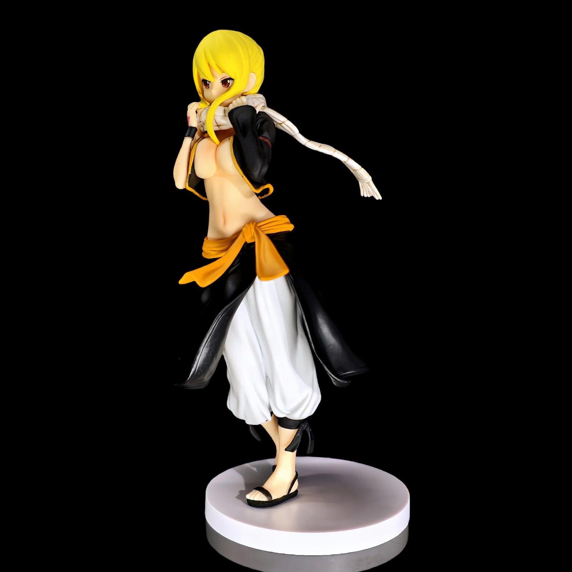 23CM FAIRY TAIL Lucy Heartfilia Menswear Standing Anime Handmade Action Figures Desktop Case Decoration Ornament Gift