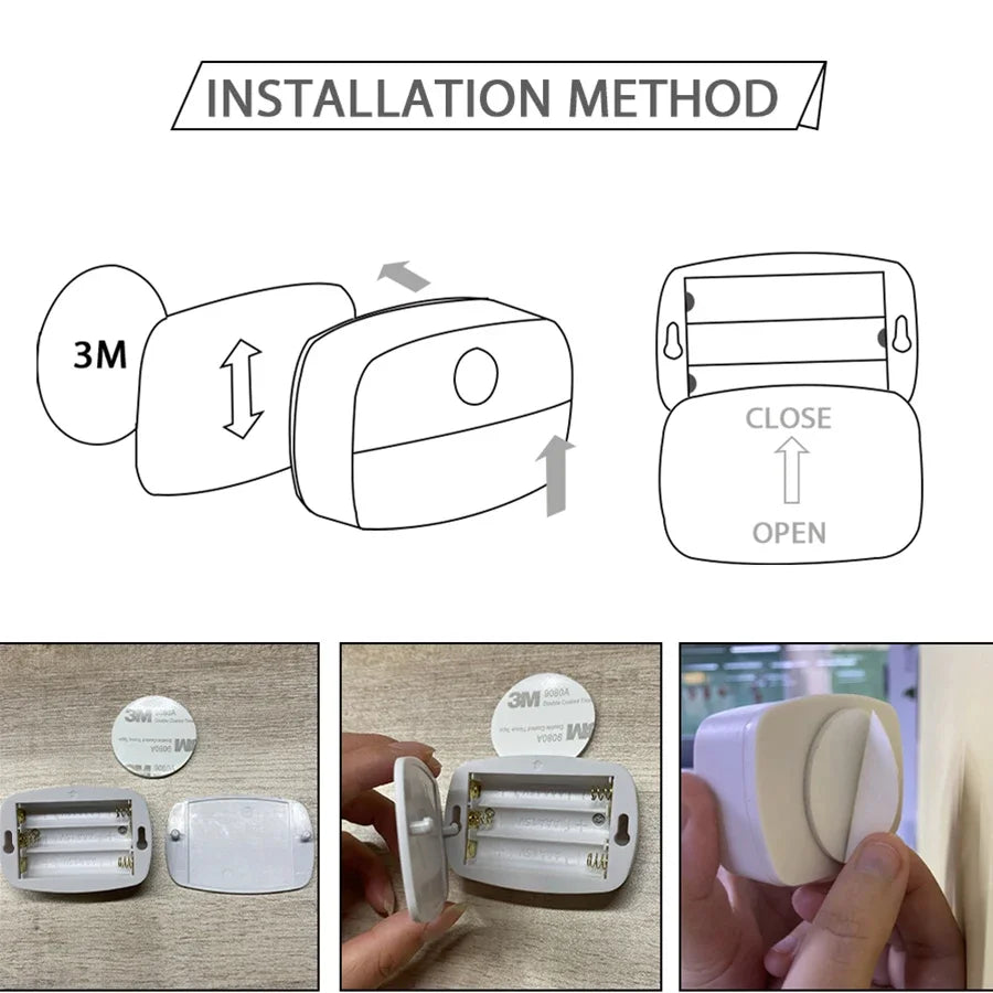 1-5PCS Led Night Light with Motion Sensor AAA Battery Powered Wireless Kitchen Cabinet Lamp for Bedroom Closet Stairs Hallway