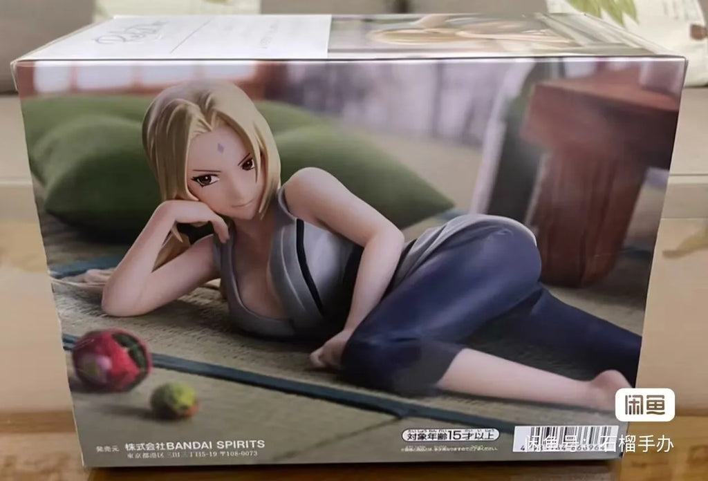 Original Bandai Relax Time Naruto Shippuuden Tsunade Anime Figure Model Collectible Ornaments Figure Birthday Gift Toys 15Cm